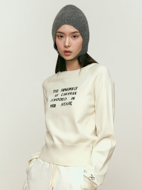 KIRSH（キルシー）の「CHERRY CONCEPT WORDING KNIT [IVORY]（Tops）」