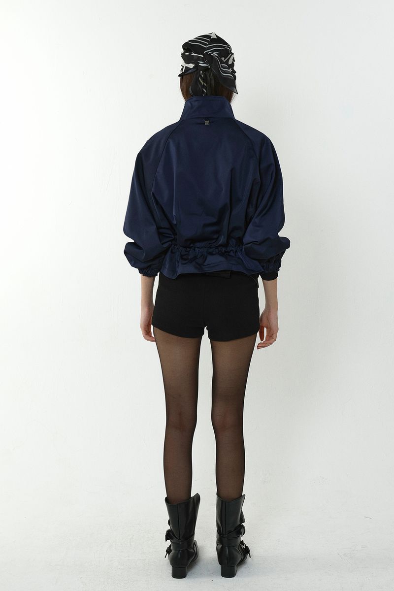 BALLOON HIGH-NECK JUMPER_NAVY
