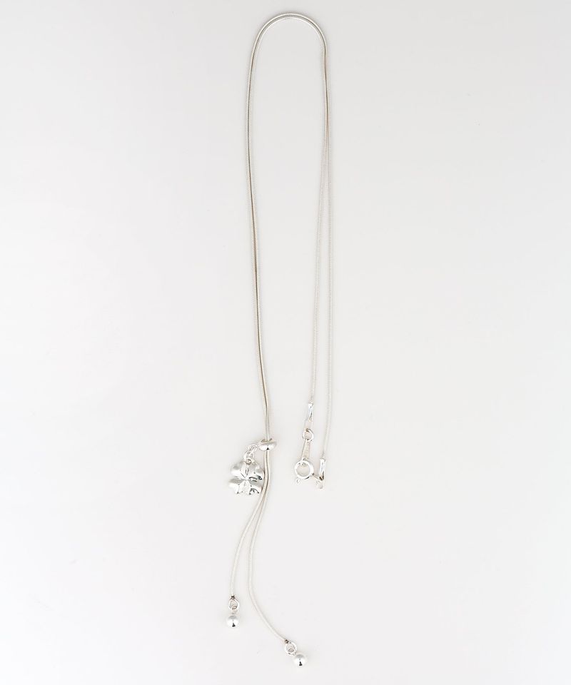 Ribbon clover necklace SV (925 silver)
