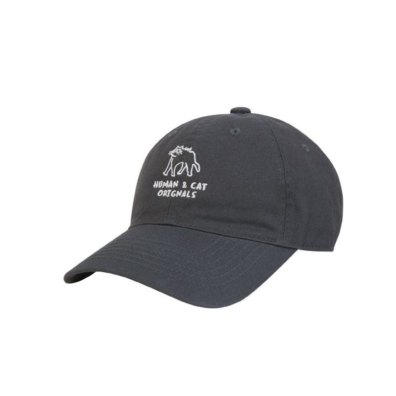 Human & Cat(ヒューマン&キャット)の「SURPRISE CAT BALL CAP_CHARCOAL(Hats)」