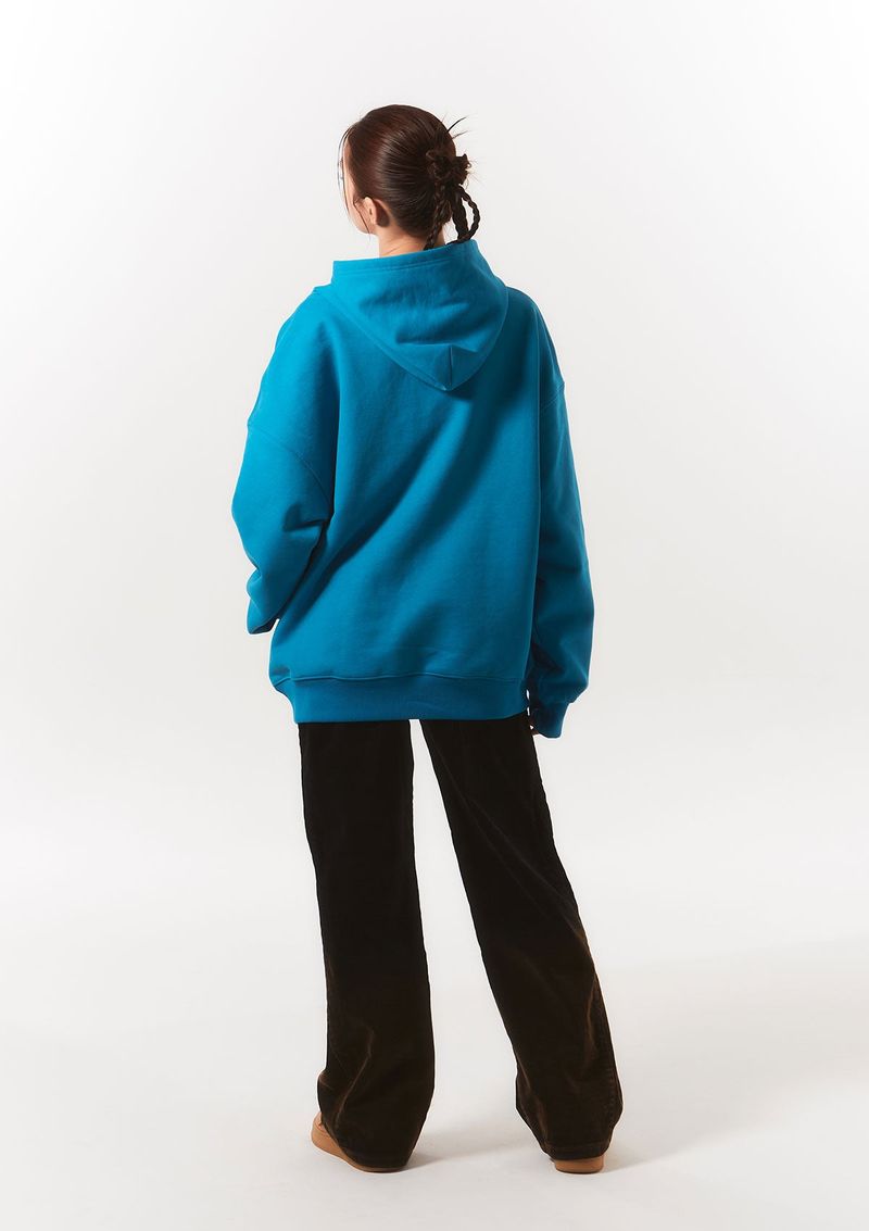fur bunny planet hoody - blue