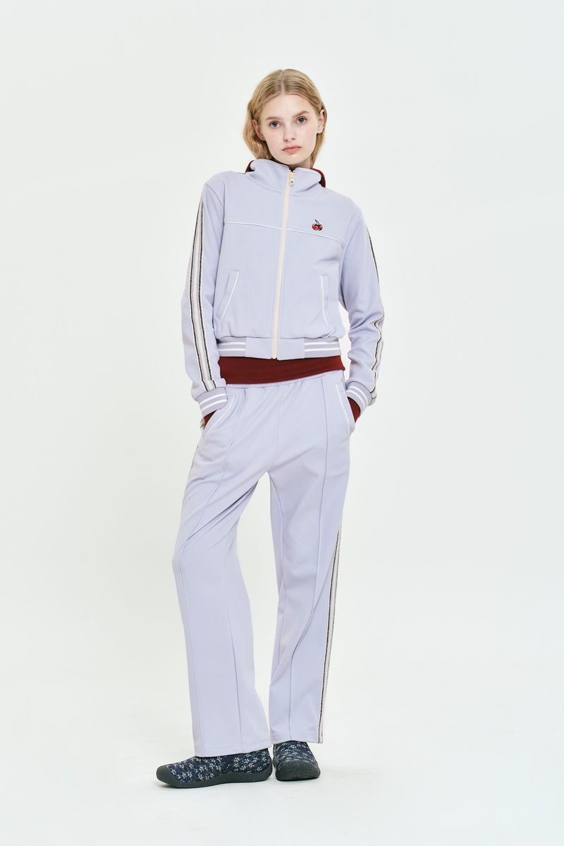 CHERRY LACE POINT CROP TRACK JUMPER [SKY]