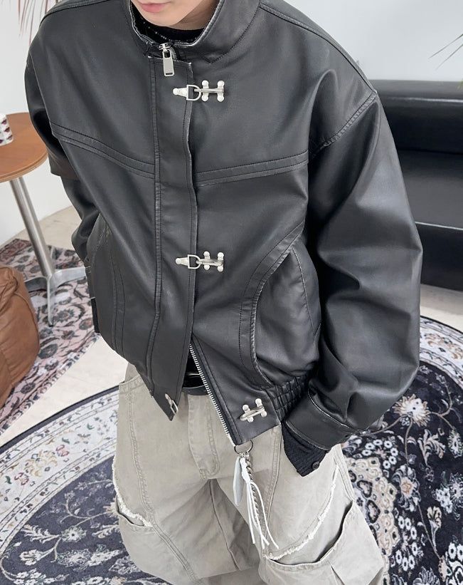 Tonyed Hook Washed Leather Jumper