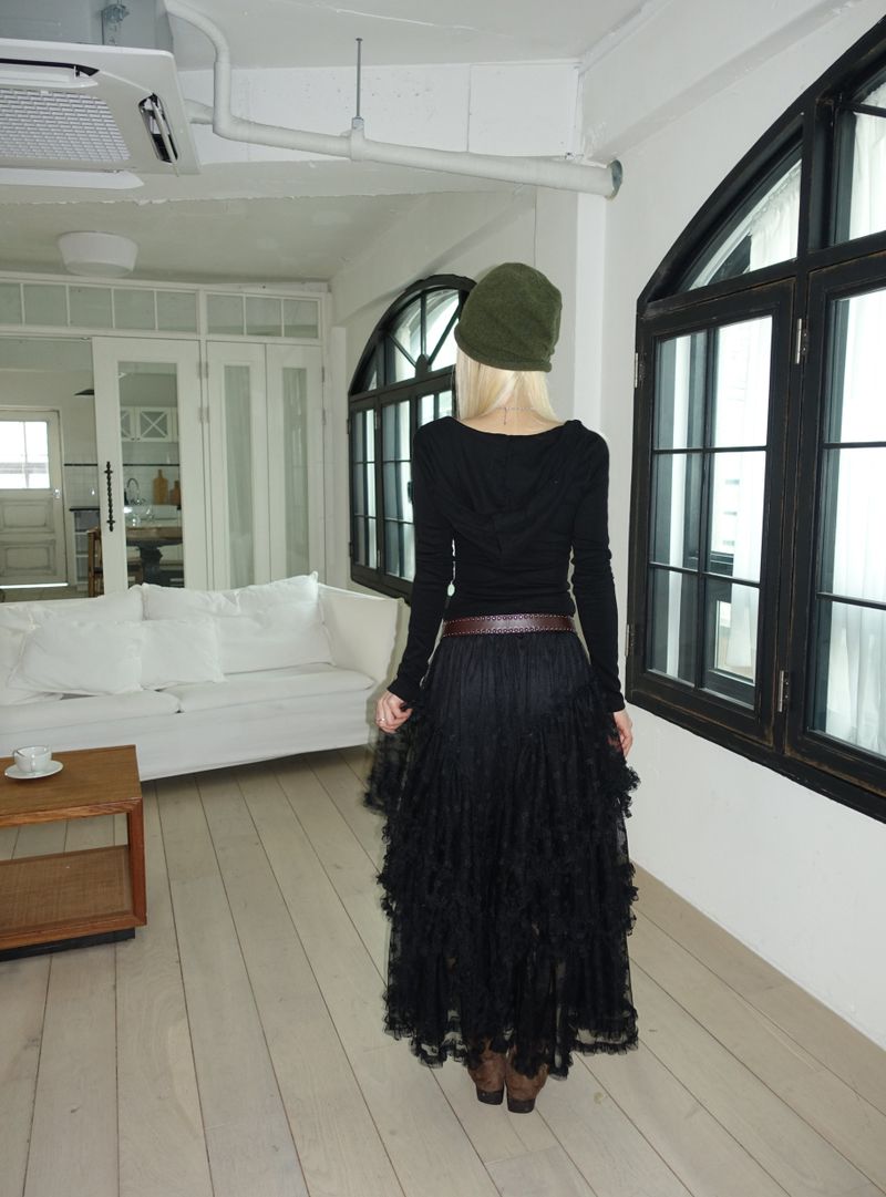 Birthdayeve（バースデーイブ）の「maxi lace skirt（Skirts）」
