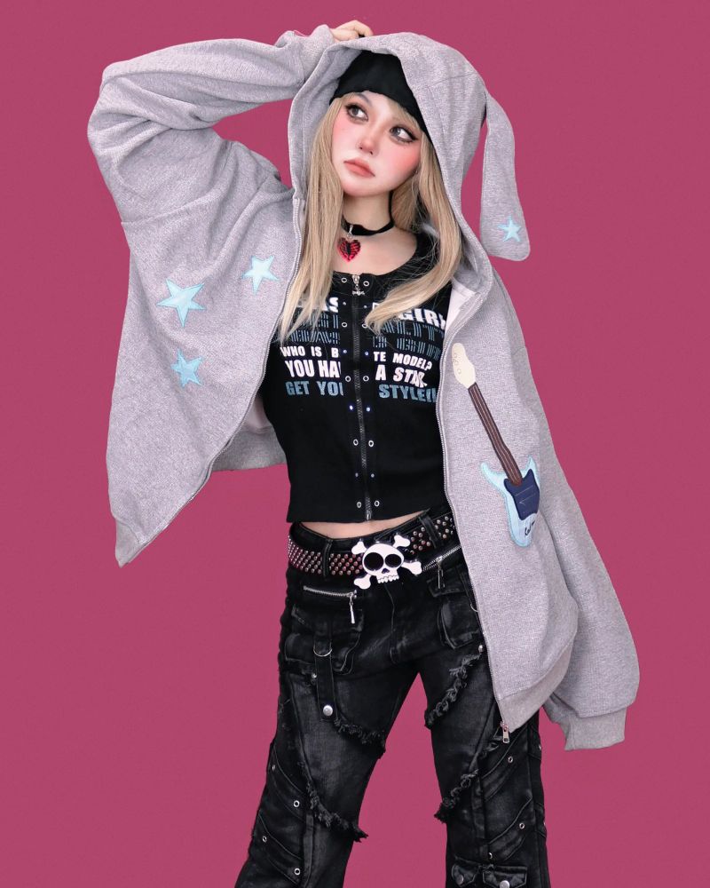 young punk denim pants