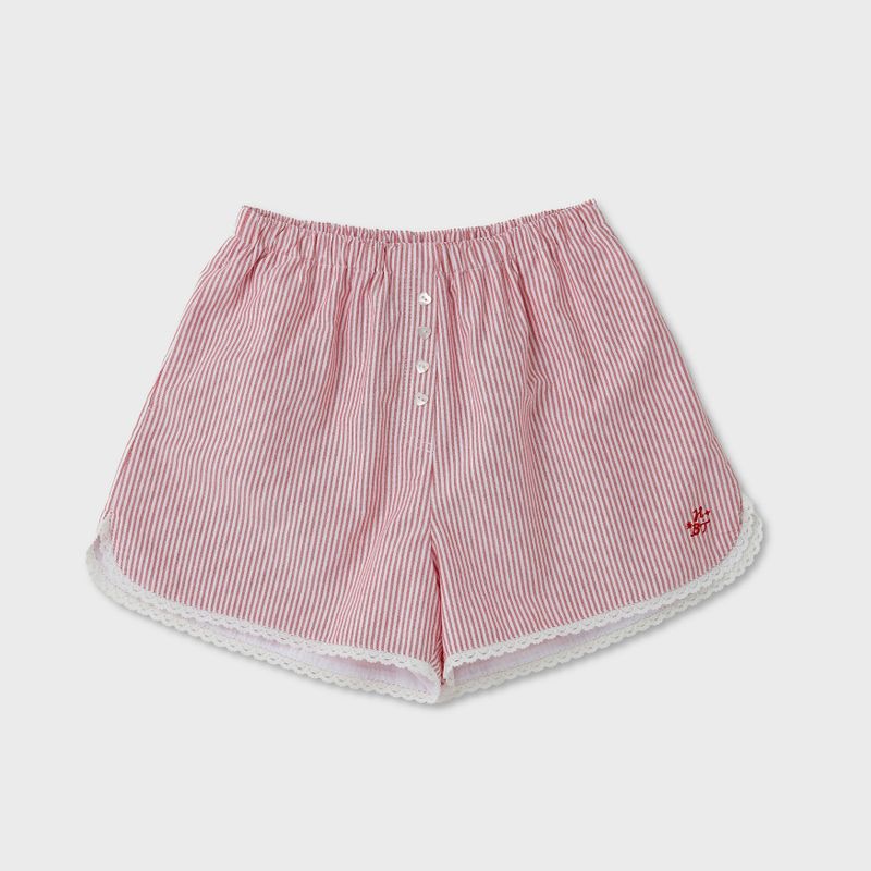 Stripe Lace Shorts (RED)