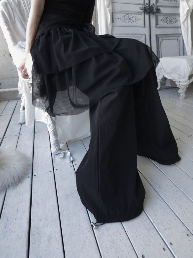 Slow Pintuck Nylon Pants