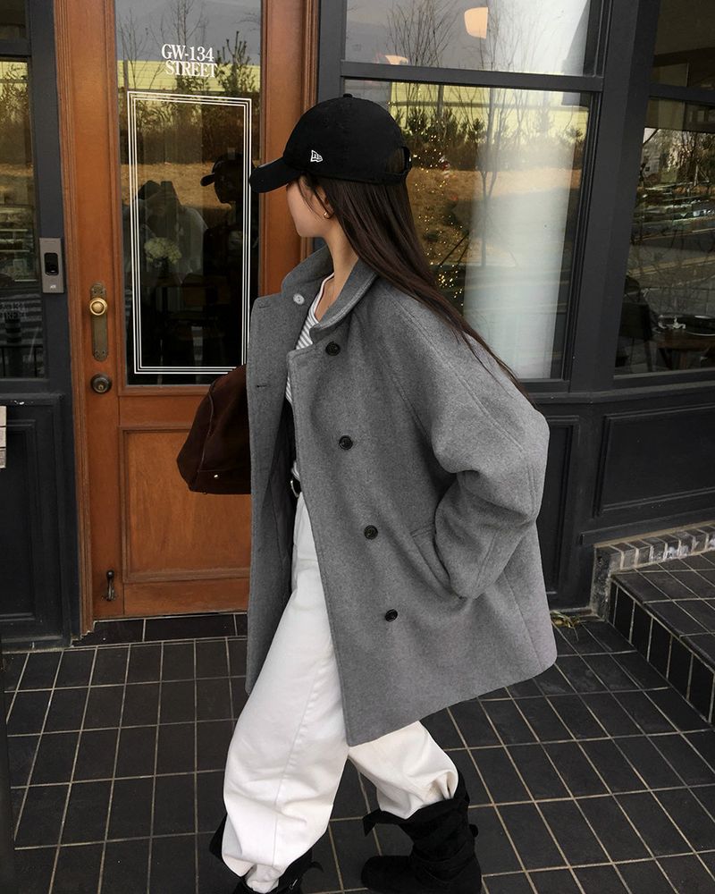 [ORIGINAL] HOLES HIGH NECK MEDIUM COAT
