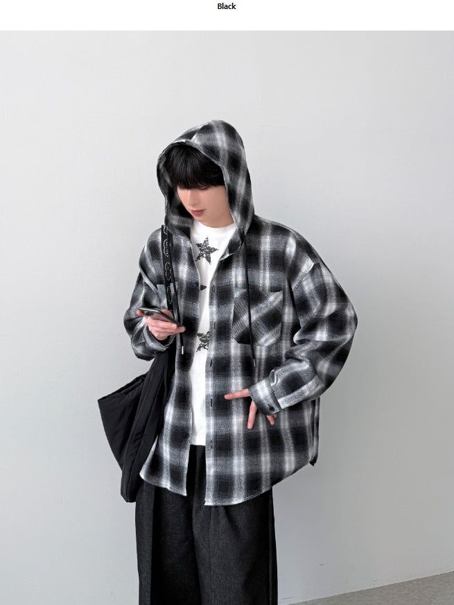 YOURNUS（ユアナス）の「Crown Check Hood Shirts（Tops）」