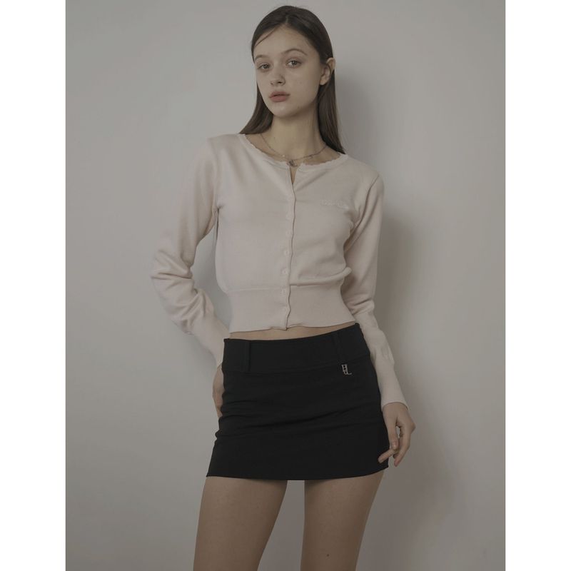 BELT MINI SKIRT-BLACK