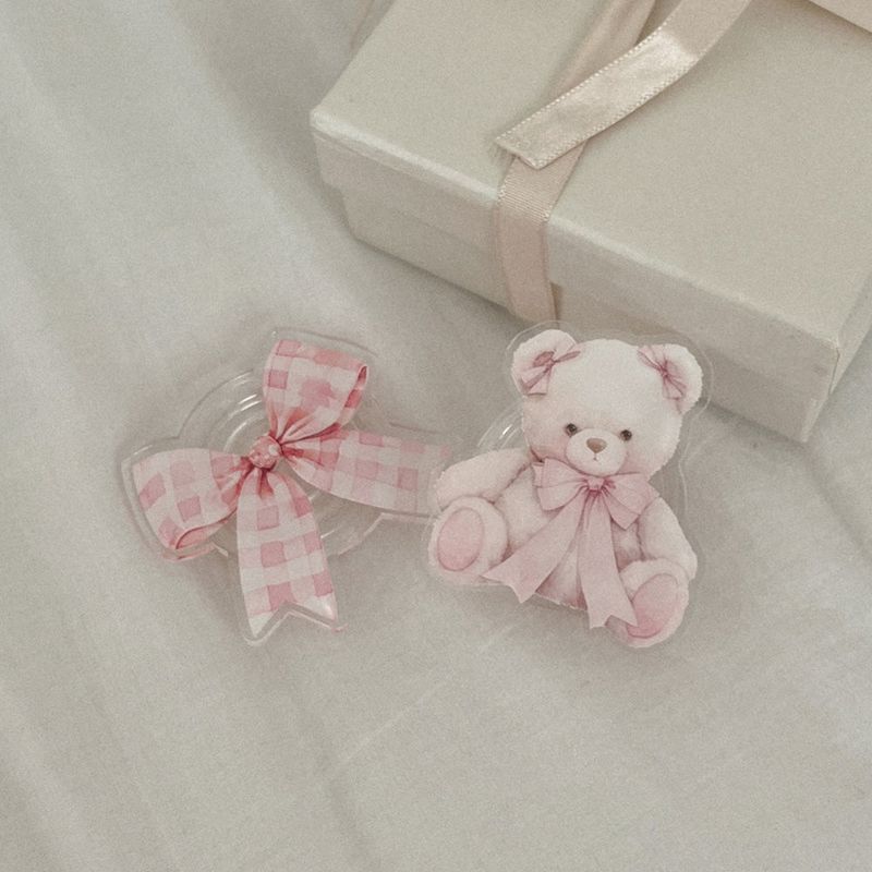 mademoment（メイドモーマン）の「[Mademoment]ピンクベアアクリルスマートトック（スマホグッズ/小物）」