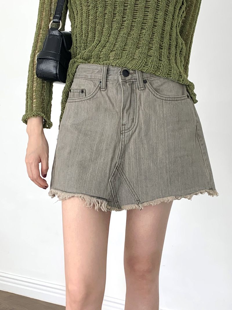 Rattan Vintage Washed Surgical Mini Skirt