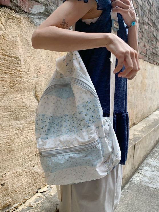 Lua Vintage Flower Patchwork Backpack