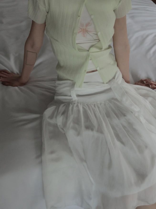 Ellen Sheer Pleated Cardigan
