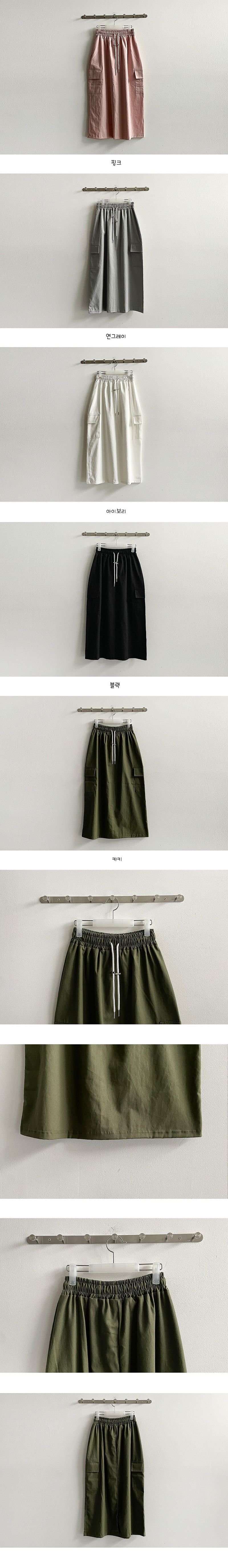 Ricoh Cotton Cargo Long Skirt