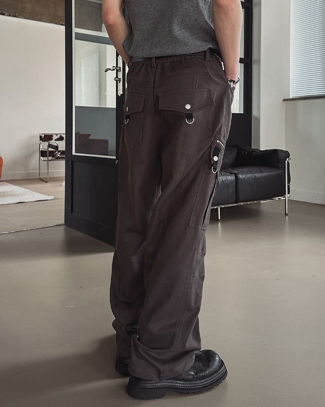 Jade Zipper Pocket Cargo Pants