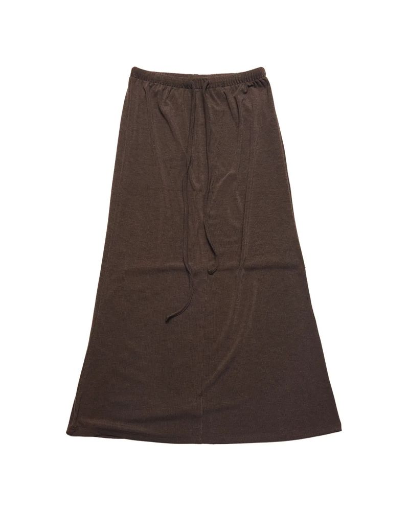 KRUCHI（クルチ）の「ロー エッジ ロング スカート (BROWN) ウィメンズ（スカート）」