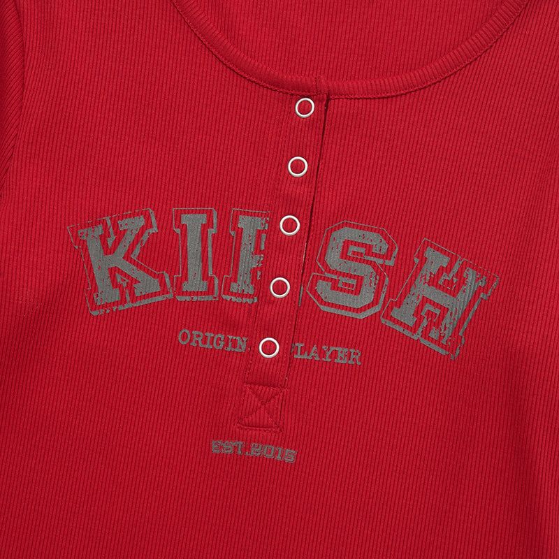 ARCH LOGO SLIM FIT LONG SLEEVE [RED]