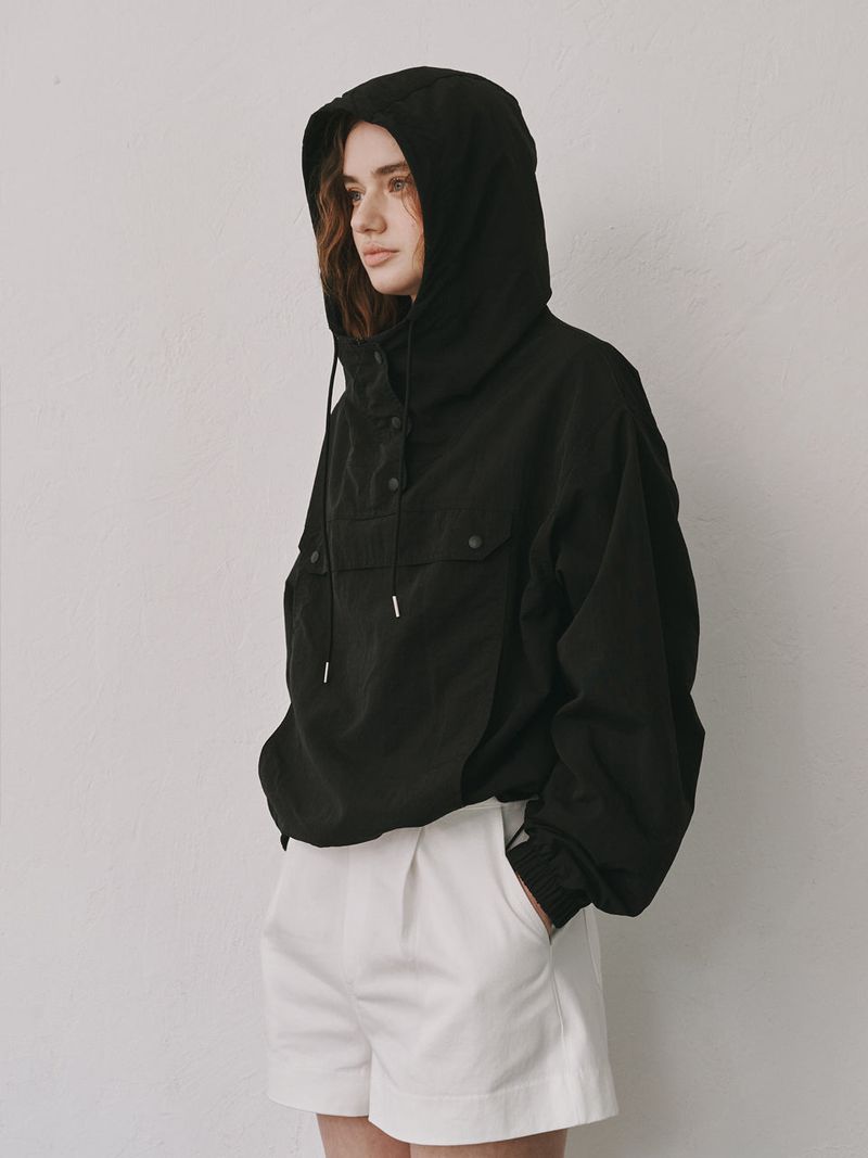 Anorak hood jumper (Black)
