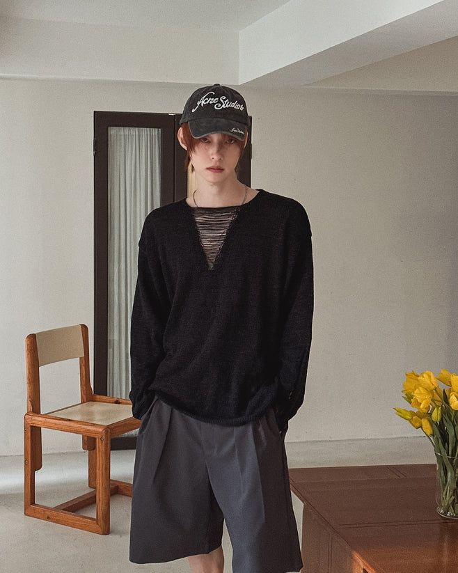 Sponge Grunge Damaged Knit