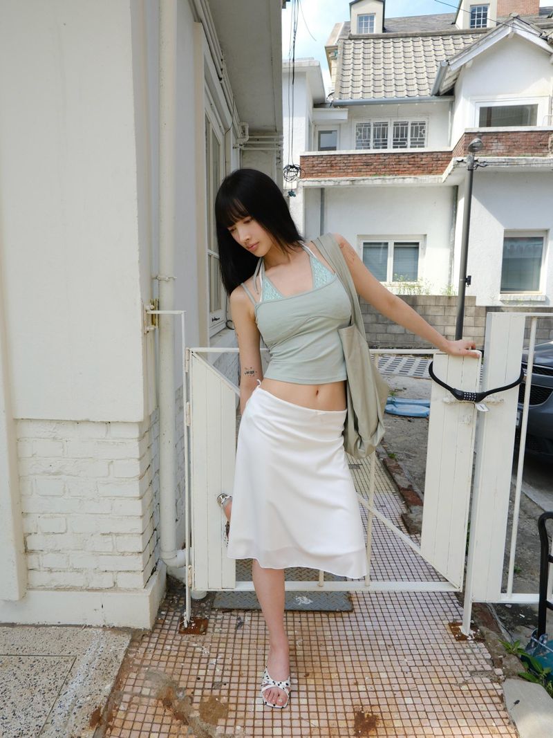 chiffon midi sk