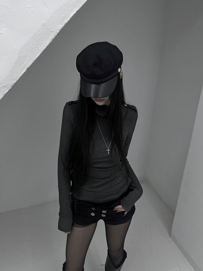 signal high neck button T (2color)