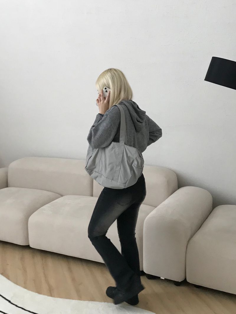 Memory boots-cut denim pants