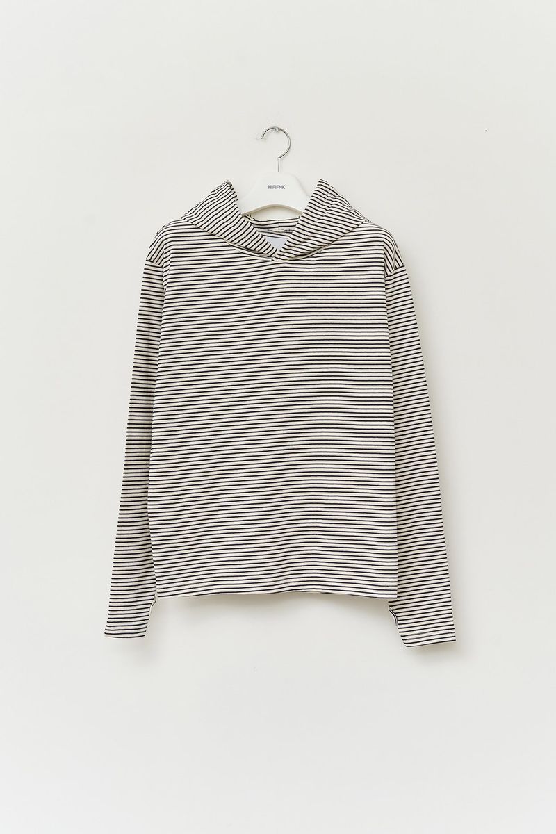 Yen Striped Hooded Top