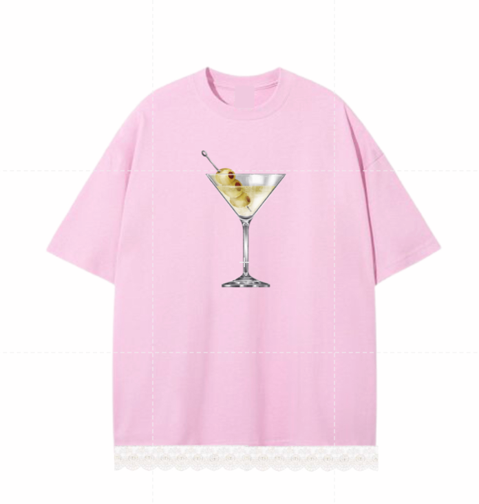 TUFF PUFF（タフ パフ）の「マティーニレースTシャツ ピンク（トップス）」