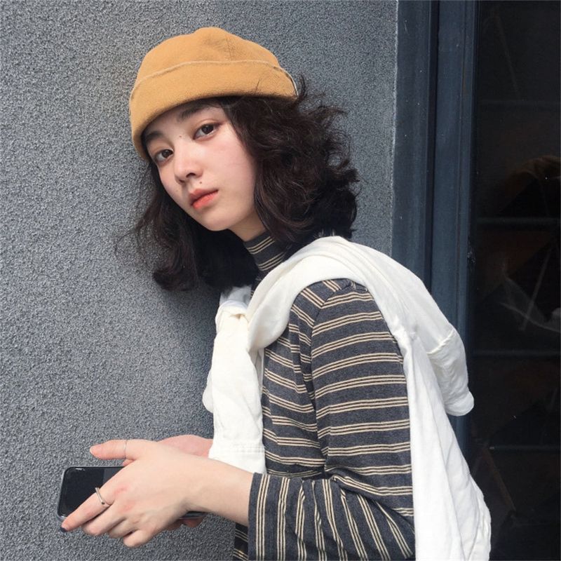 On the Moment Original Denim Watch Cap C3 CAMEL BROWN