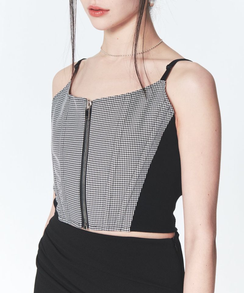 Houndstooth Corset Sleeveless