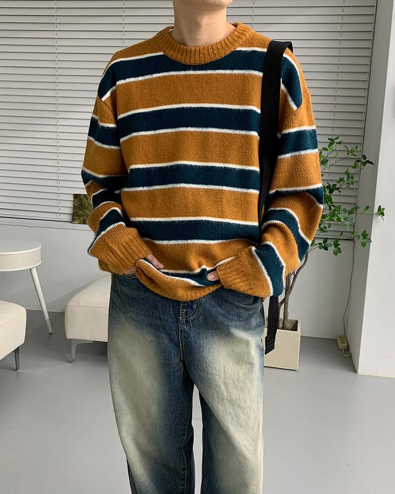 COZINESS（コジネス）の「EV WOPA Round Neck Striped Mohair Knitwear (3 colors)（Tops）」