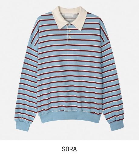 Nerd Stripe Rugby Sweatshirt