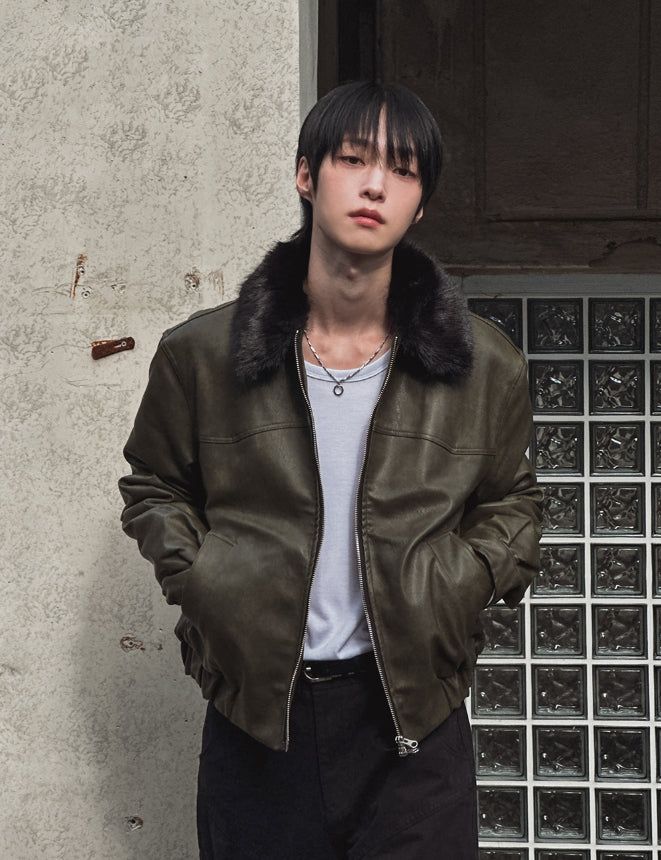 Kati Real Raccoon Fur Leather Jacket