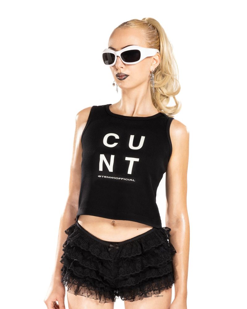 TENWi（テンウィ）の「CUNT TANK TOP CROPPED（Tops）」