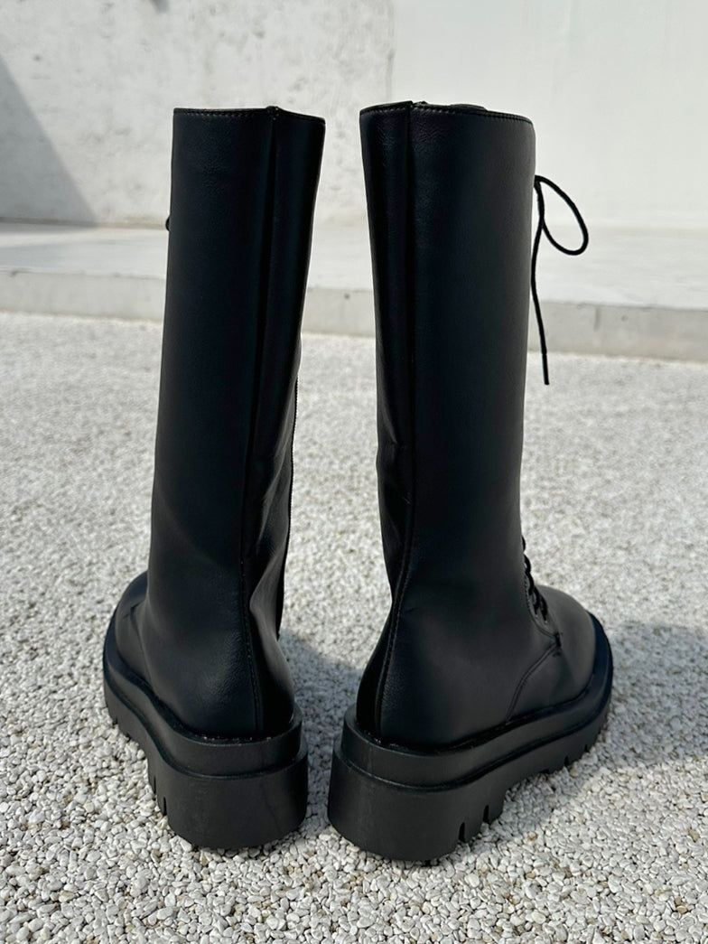 LONG LEG LACE-UP OVERSOLE LONG BOOTS