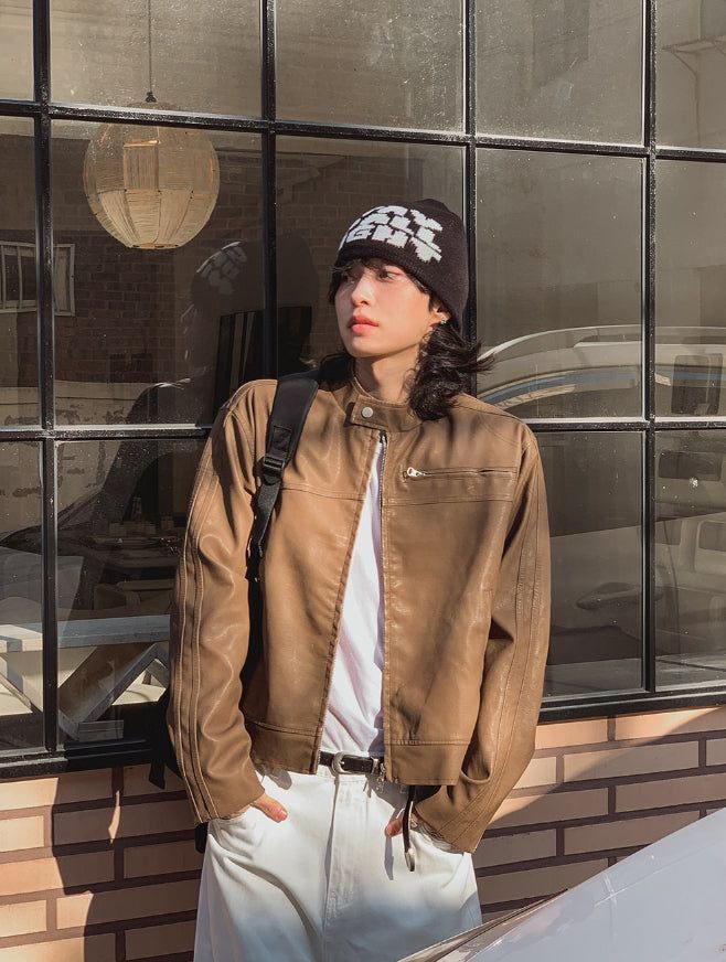 Kien Vintage Trackline Leather Jacket