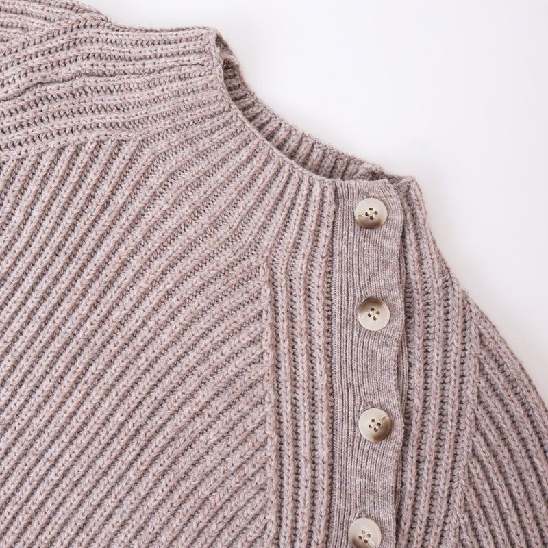 Side Mock Cash Knit 5C