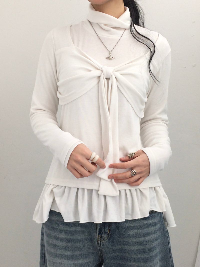 drape ribbon top