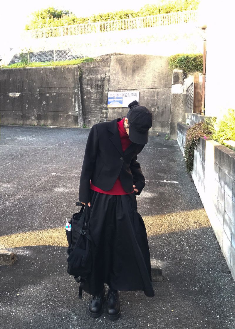 SHIRRING BACK POCKET SKIRT