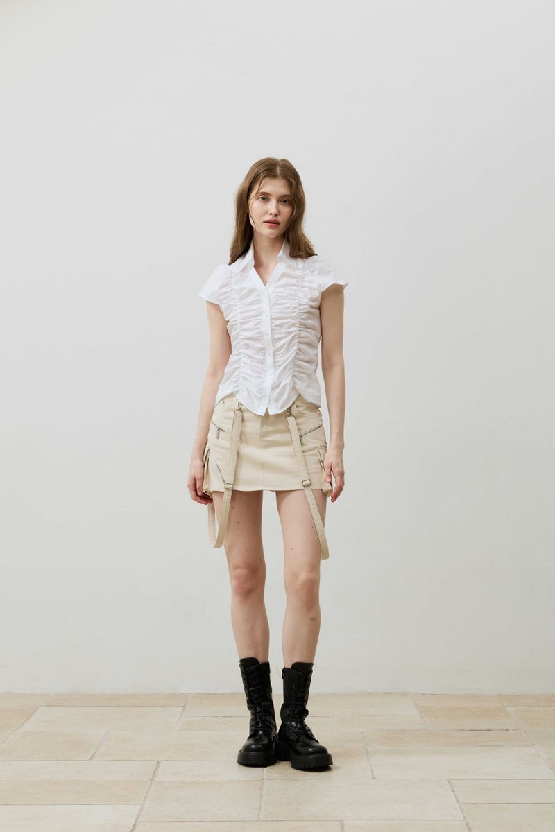 BELLA MINI SKIRT PANTS / BEIGE