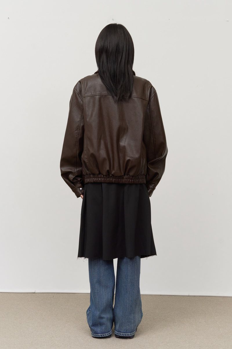 Fear Curved Leather Jacket