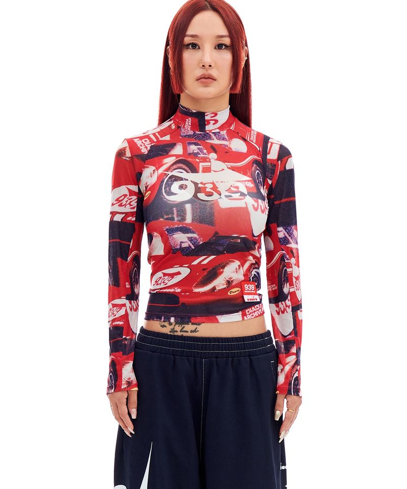 ARCHIVE BOLD（アーカイブボールド）の「[Archive Bold X Diadora] RACING MESH CROP TOP (RED)（Tops）」