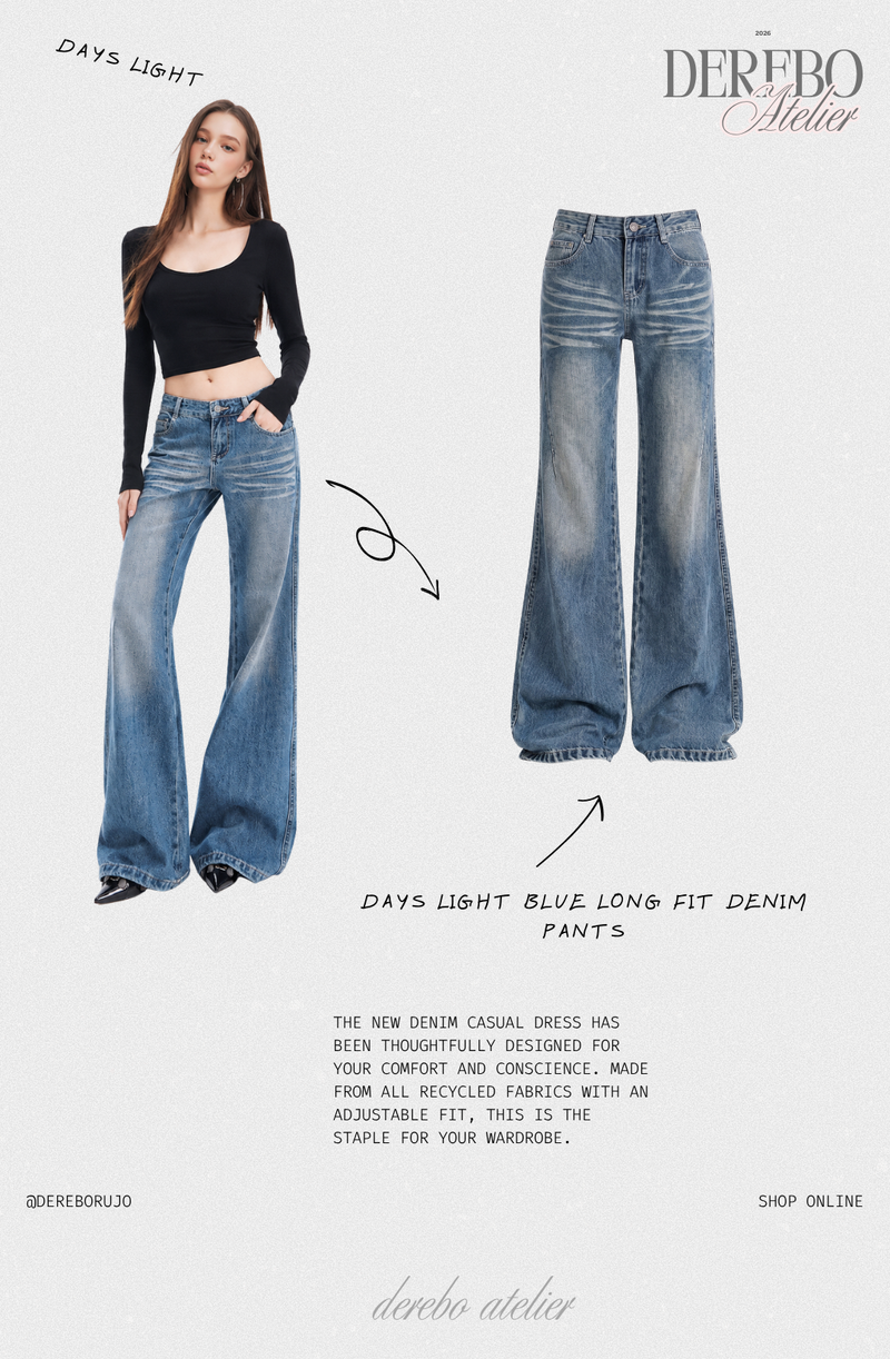 Days Light blue long fit denim pants