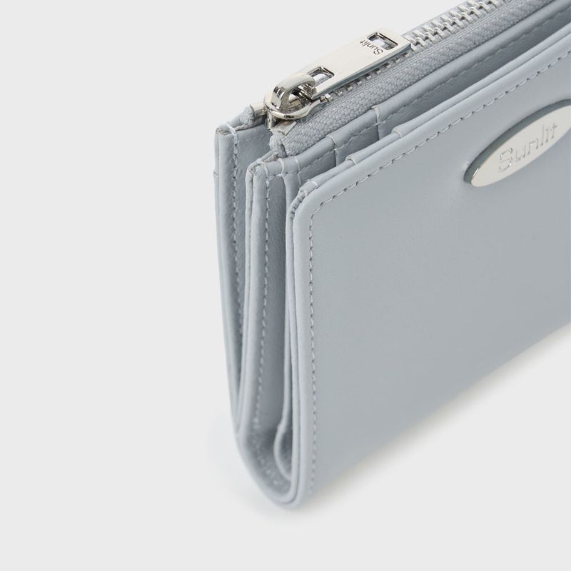 Sunlit Zipper Wallet (Mid Gray)
