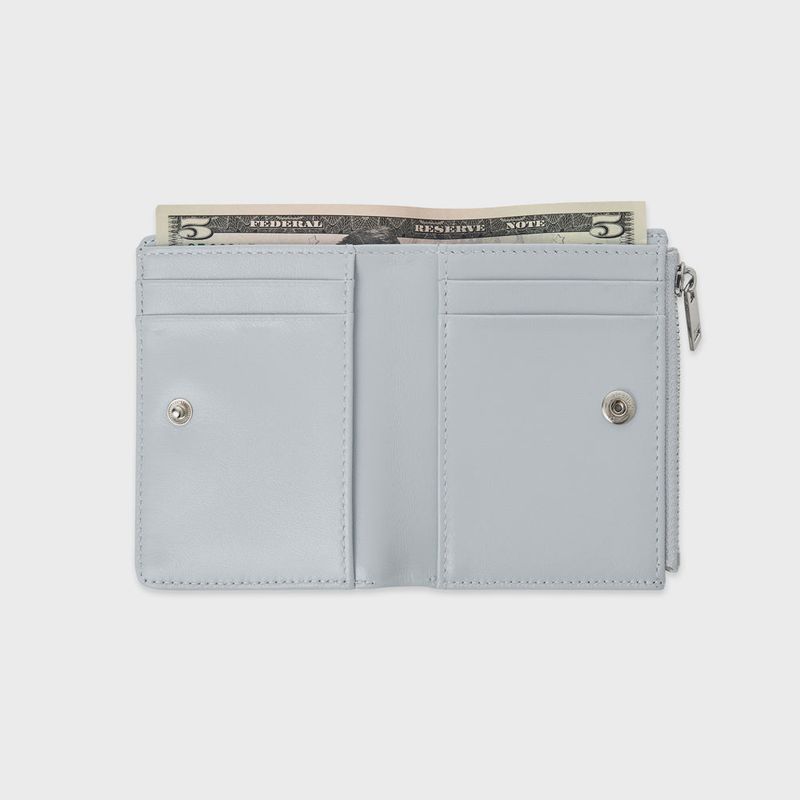 Sunlit Zipper Wallet (Mid Gray)