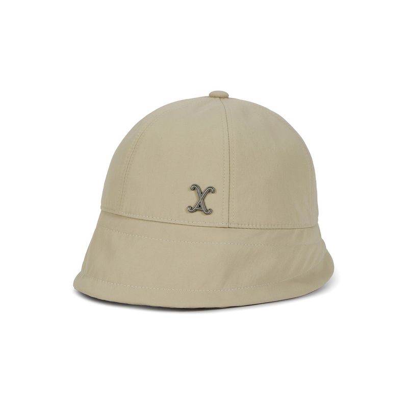 VA Curved Stud Nylon Bonnet Hat / Beige