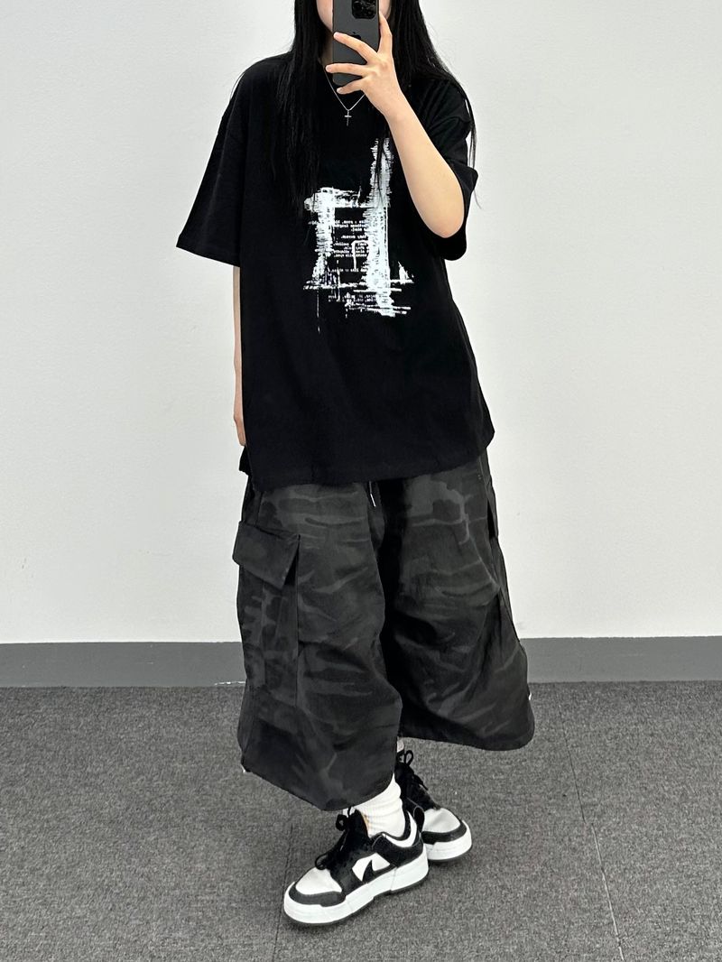camo cargo cotton shorts