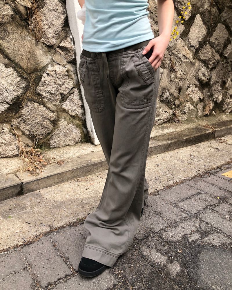 ダロン ヴィンテージ ウォッシュド ローライズ ブーツカット パンツ