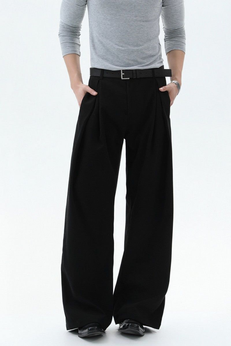 Old Money Pleated Wool Trousers